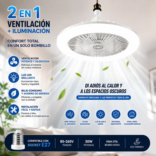 Ventilux 2 en 1™ – Ventilador de Techo con Luz LED